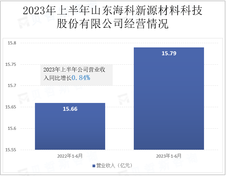 2023年上半年山东海科新源材料科技股份有限公司经营情况