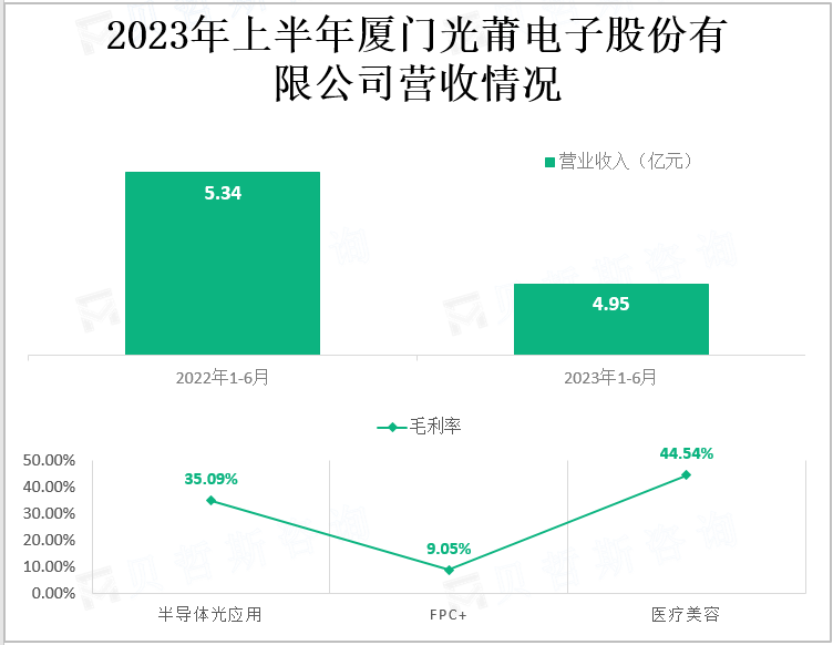 2023年上半年厦门光莆电子股份有限公司营收情况