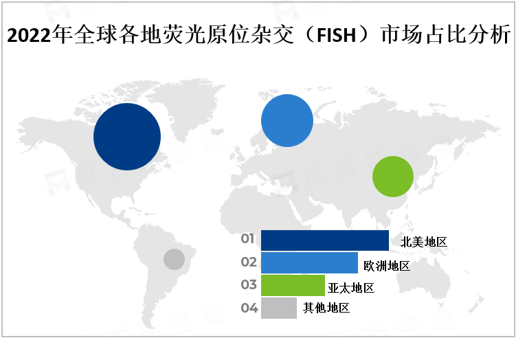 2022年全球各地荧光原位杂交（FISH）市场占比分析