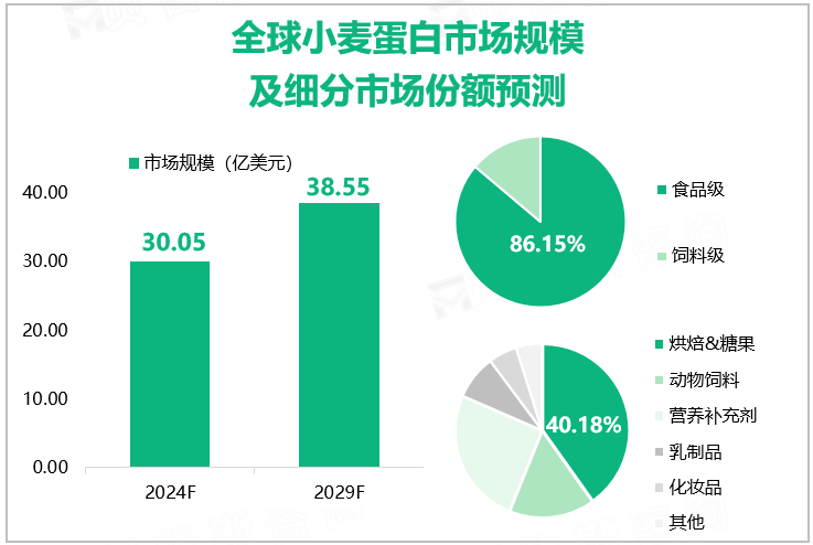 全球小麦蛋白市场规模及细分市场份额预测 