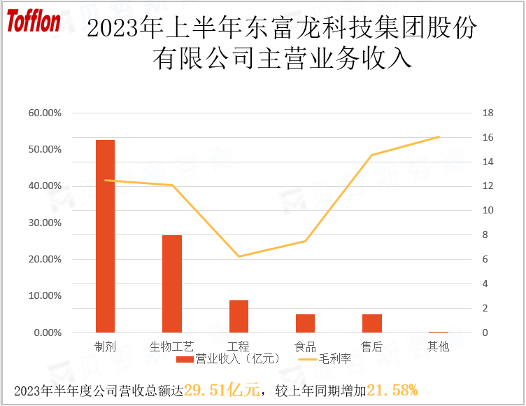 2023年上半年东富龙科技集团股份有限公司主营业务收入