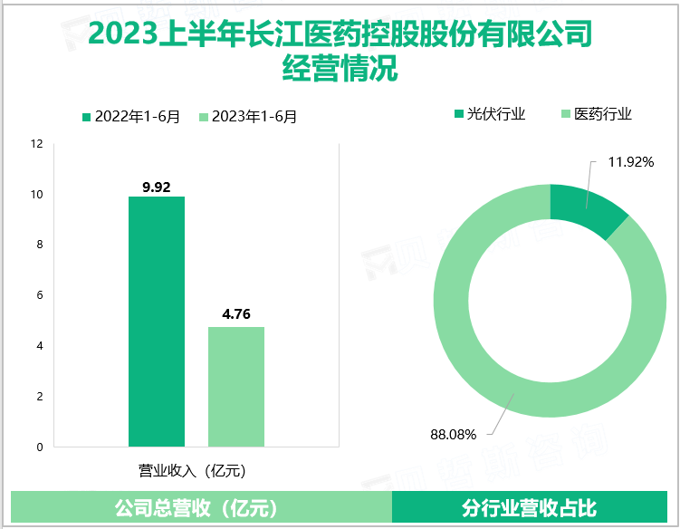 2023上半年长江医药控股股份有限公司经营情况