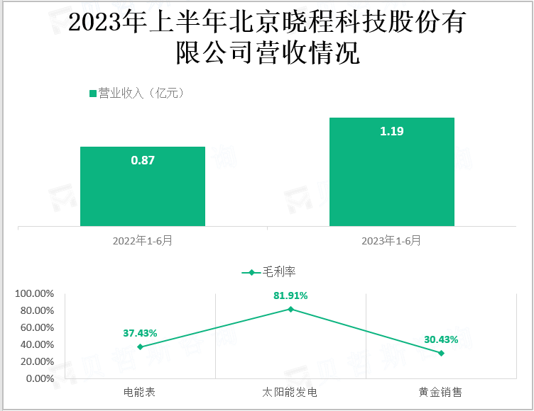 2023年上半年北京晓程科技股份有限公司营收情况
