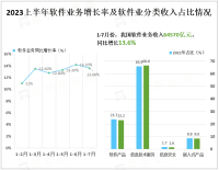 2023上半年信息技术服务收入保持较快增长，收入达43022亿元，同比增长14.8%