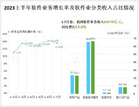 2023上半年信息技术服务收入保持较快增长，收入达43022亿元，同比增长14.8%