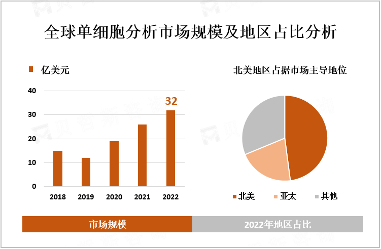 全球单细胞分析市场规模及地区占比分析