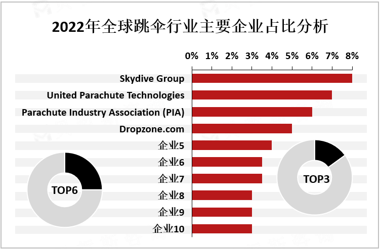 2022年全球跳伞行业主要企业占比分析