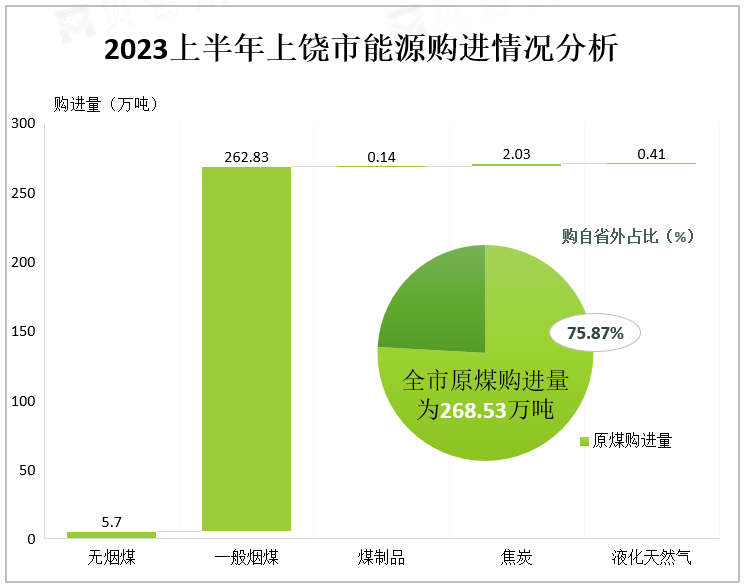 2023上半年上饶市能源购进情况分析