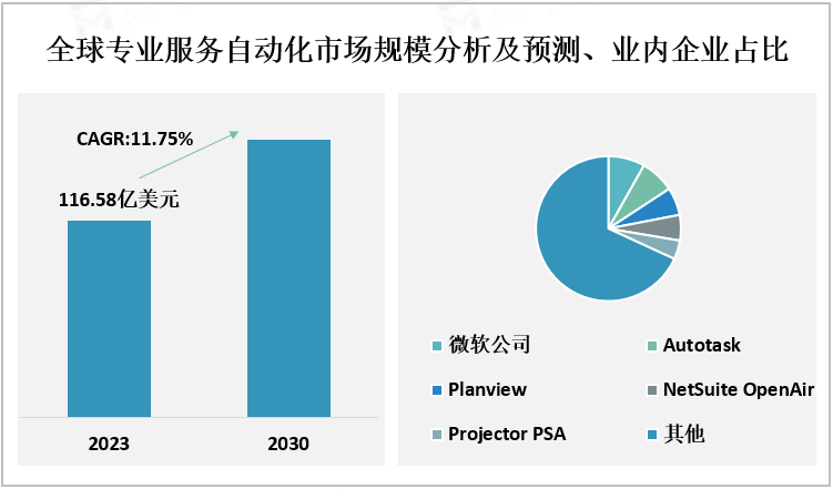 全球专业服务自动化市场规模分析及预测、业内企业占比