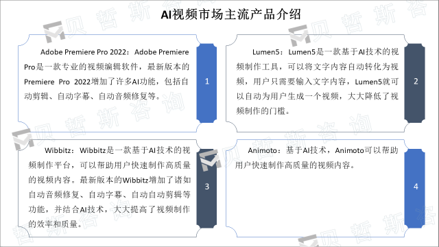 AI视频市场主流 产品介绍