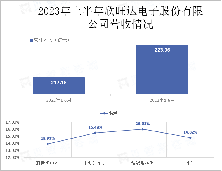 2023年上半年欣旺达电子股份有限公司营收情况