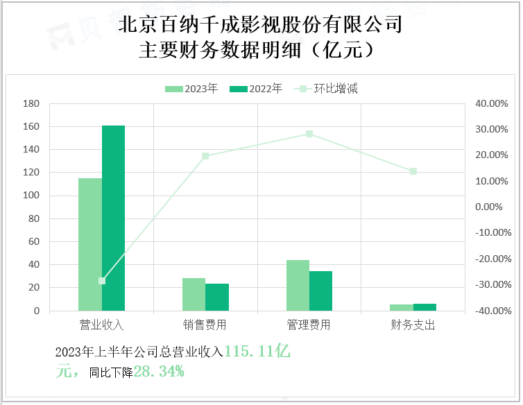 北京百纳千成影视股份有限公司 主要财务数据明细（亿元）