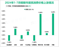 2024年1-7月铜陵市规模以上工业增加值同比增长8.8%