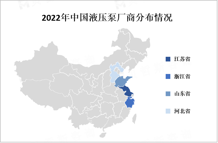 2022年中国液压泵厂商分布情况