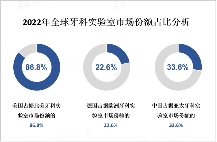 2022年全球牙科实验室市场份额占比分析