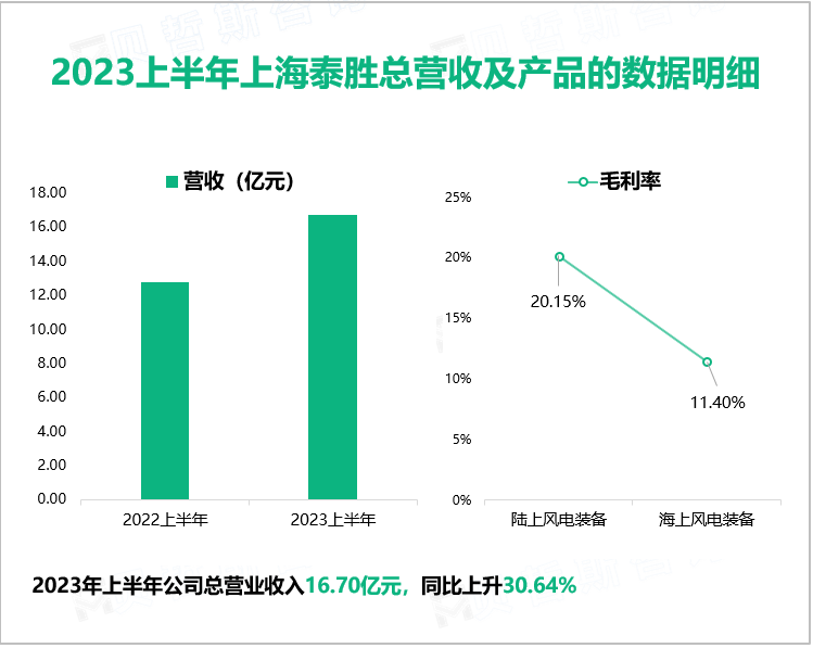 2023上半年上海泰胜总营收及产品的数据明细