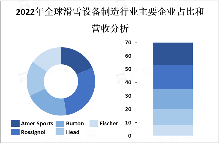 2022年全球滑雪设备制造行业主要企业占比和营收分析