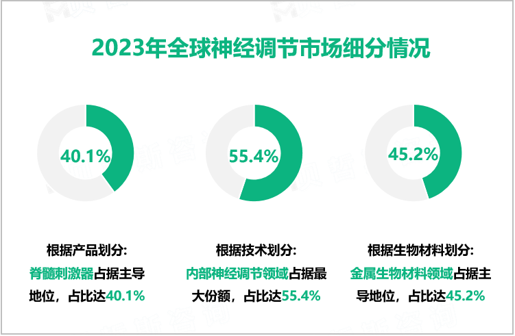 2023年全球神经调节市场细分情况