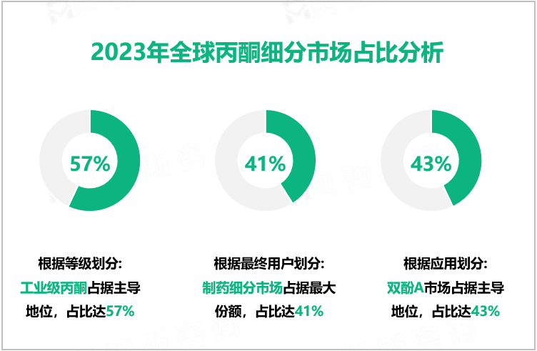 2023年全球丙酮细分市场占比分析