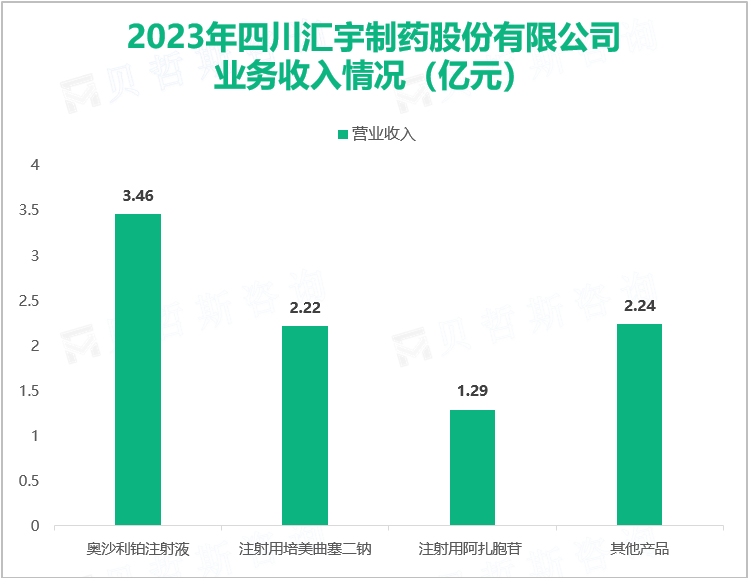 2023年四川汇宇制药股份有限公司业务收入情况（亿元）