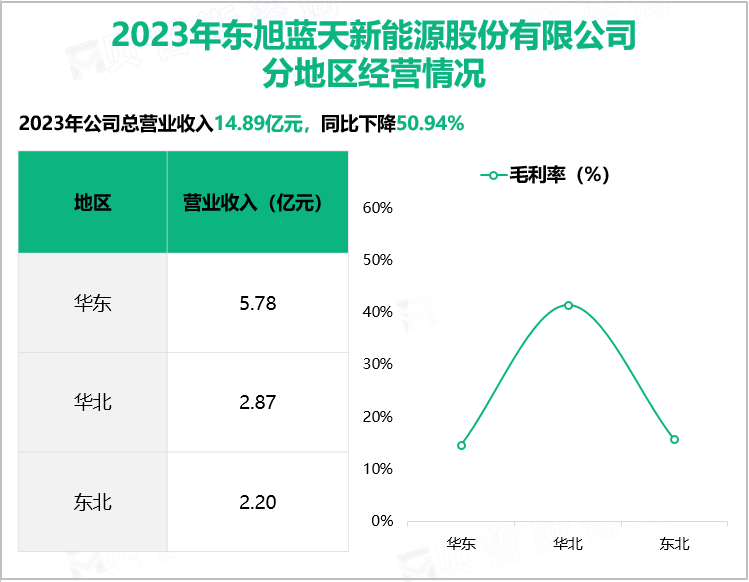 2023年东旭蓝天新能源股份有限公司分地区经营情况