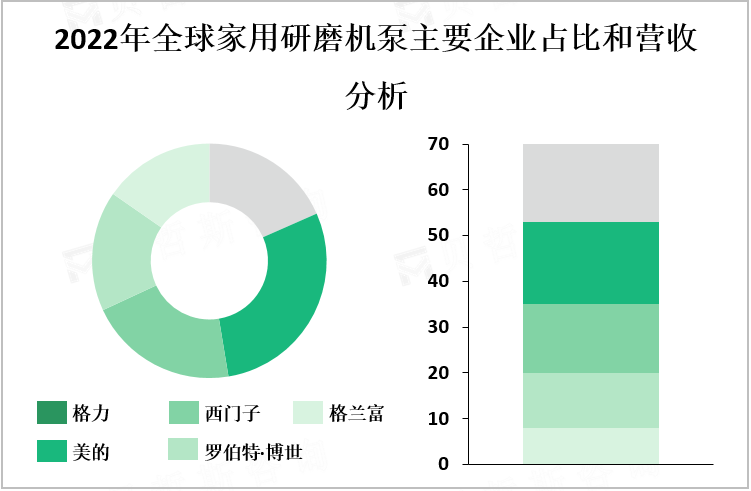 2022年全球家用研磨机泵主要企业占比和营收分析