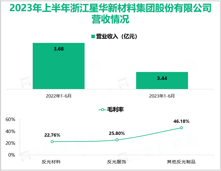 2023年上半年浙江星华新材料集团股份有限公司营收情况