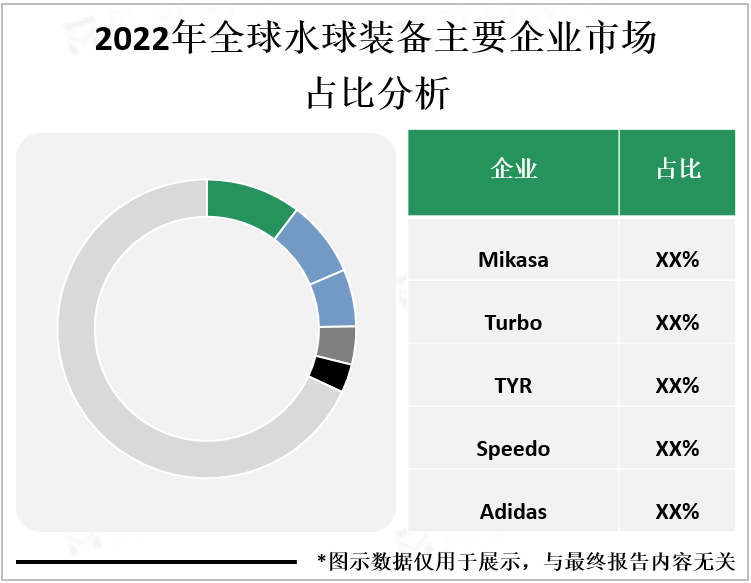 2022年全球水球装备主要企业市场占比分析