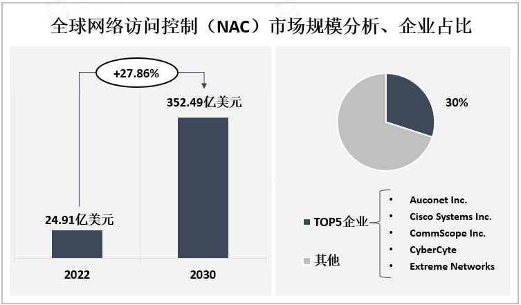 全球网络访问控制（NAC）市场规模分析、企业占比