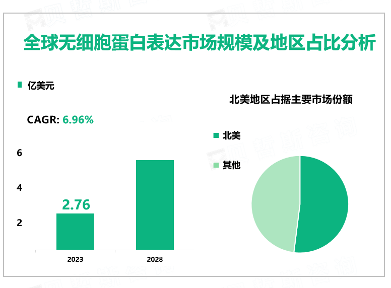 全球无细胞蛋白表达市场规模及地区占比分析