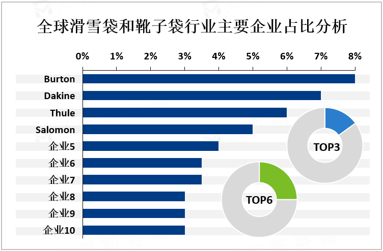 全球滑雪袋和靴子袋行业主要企业占比分析