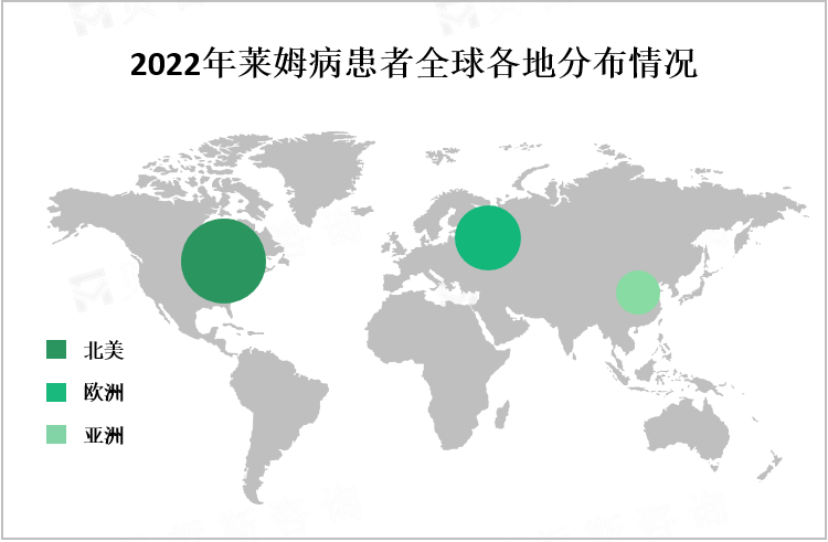 2022年莱姆病患者全球各地分布情况