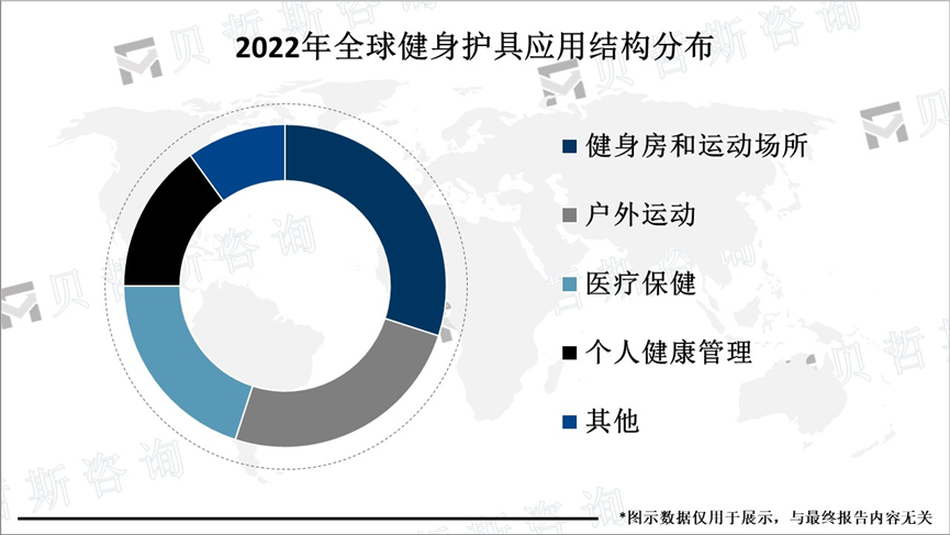 2022年全球健身护具应用结构分布