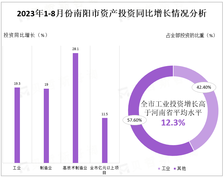 2023年1-8月份南阳市资产投资同比增长情况分析