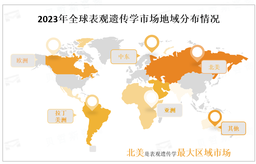 2023年全球表观遗传学市场地域分布情况