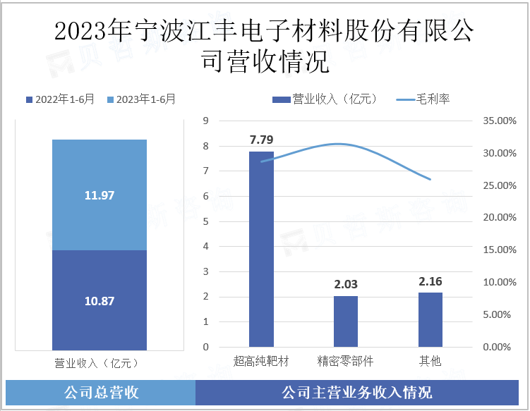 2023年宁波江丰电子材料股份有限公司营收情况