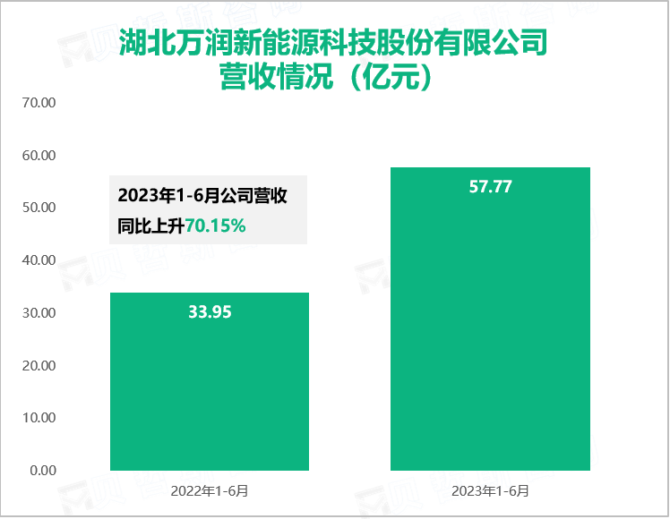 湖北万润新能源科技股份有限公司营收情况（亿元）