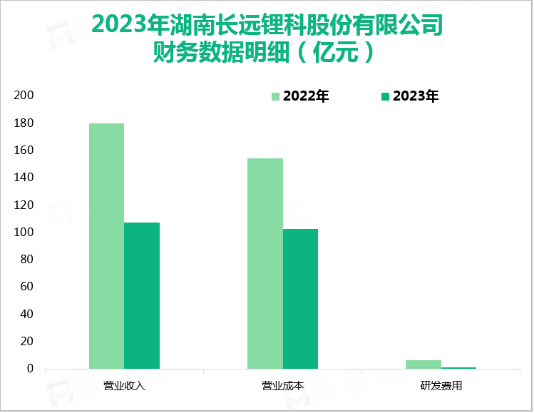 2023年湖南长远锂科股份有限公司财务数据明细（亿元）