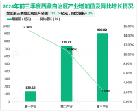 2024年前三季度西藏自治区实现生产总值1785.74亿元，同比增长6.2%