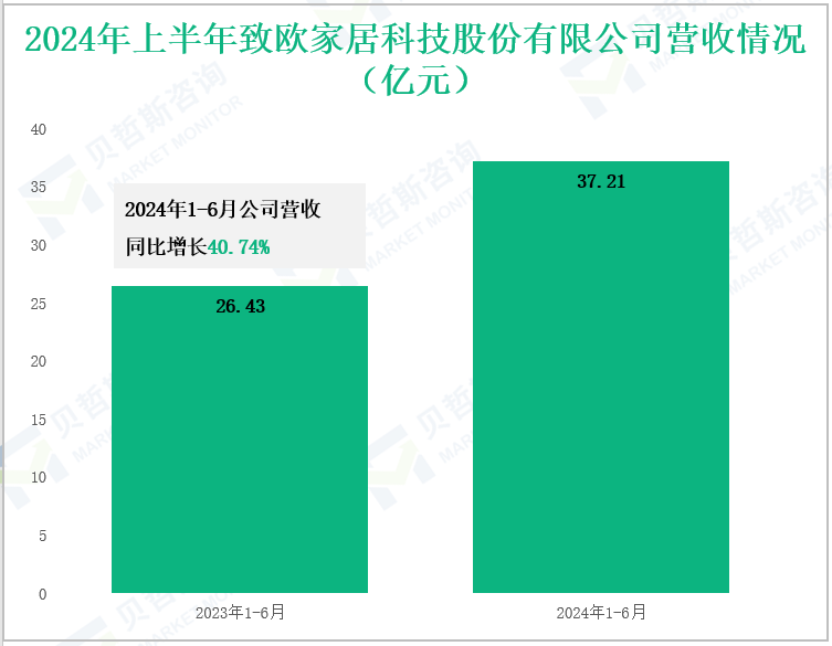 2024年上半年致欧家居科技股份有限公司营收情况(亿元)