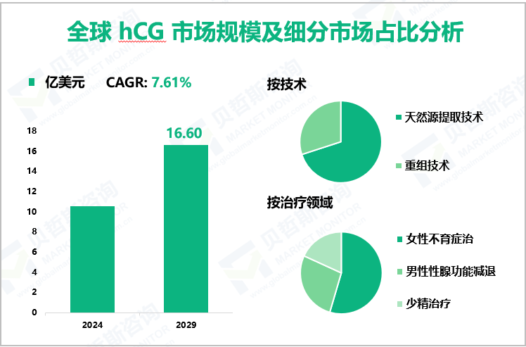 全球hCG市场规模及细分市场占比分析