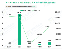 2024年1-10月甘孜州规模以上工业增加值同比增长2.3%