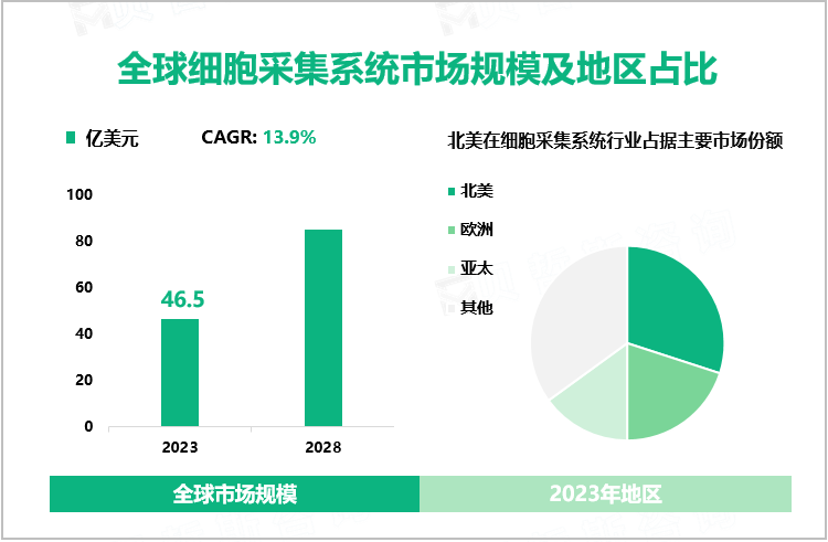 全球细胞采集系统市场规模及地区占比