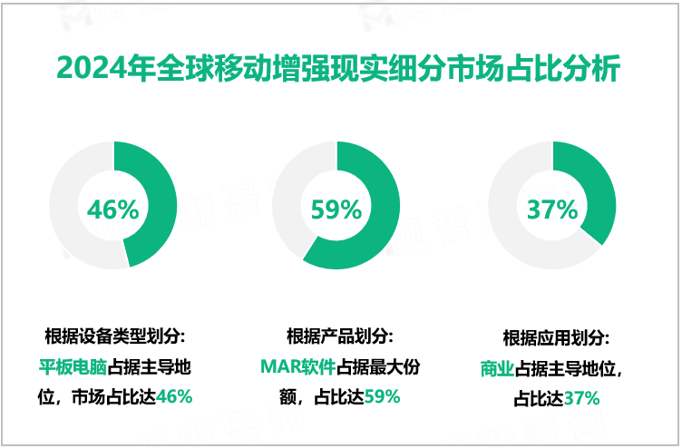 2024年全球移动增强现实细分市场占比分析