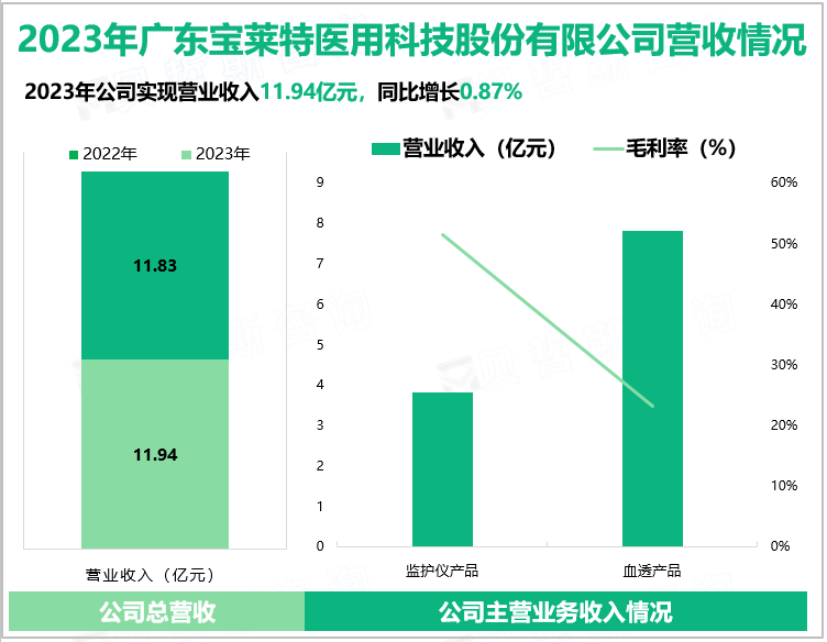 2023年广东宝莱特医用科技股份有限公司营收情况