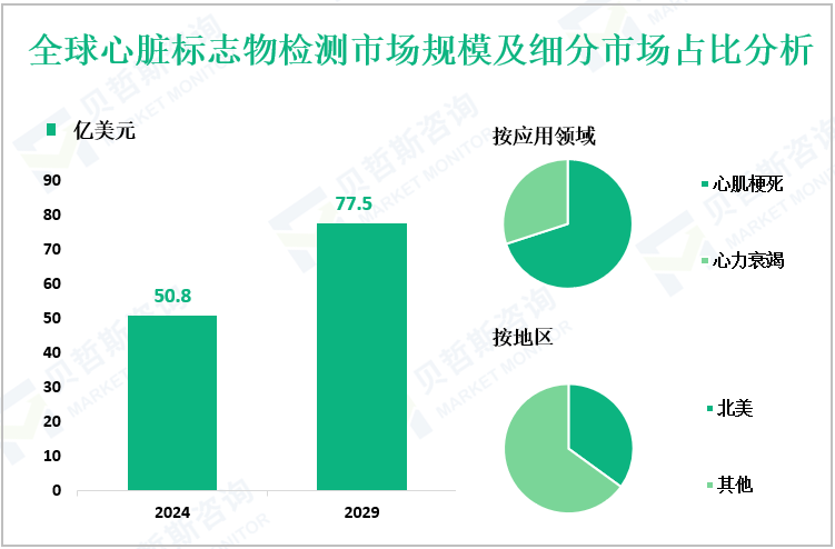 全球心脏标志物检测市场规模及细分市场占比分析