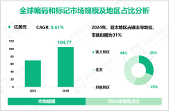 编码和标记区域市场分析：2024年亚太地区占主导地位，市场份额为31%