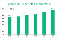 精对苯二甲酸（PTA）增量市场：2024-2029年全球市场规模将增长202.1亿美元