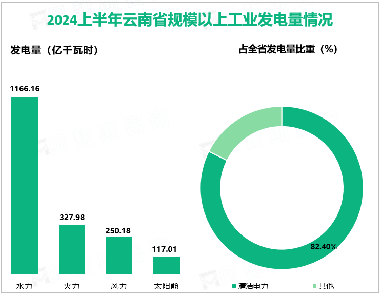 2024上半年云南省规模以上工业发电量情况