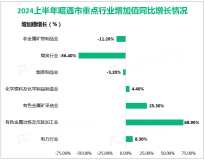 2024年1-7月昭通市规模以上工业增加值同比增长5.3%，增速较上半年提升2.7%